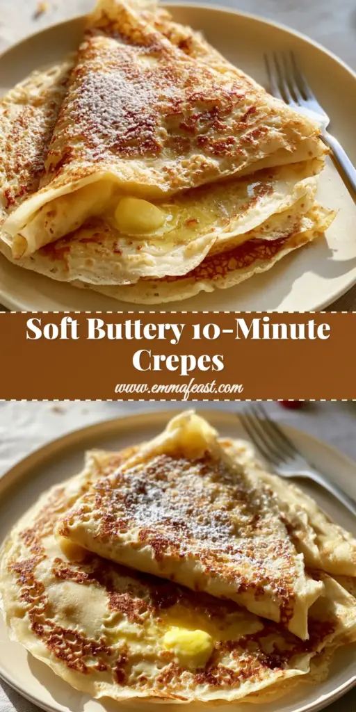 A stack of paper-thin French crepes with golden-brown lacy edges, dusted with powdered sugar and served with fresh red raspberries on a matte ceramic plate.