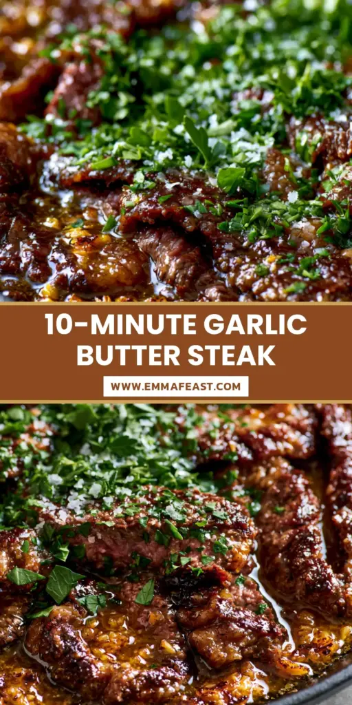 Thinly Sliced Ribeye Steak Recipes: The Ultimate Garlic Butter Skillet Sear 4 A close up of sizzling thinly sliced ribeye steak strips in a cast iron skillet with garlic butter. (thinly sliced ribeye steak recipes)