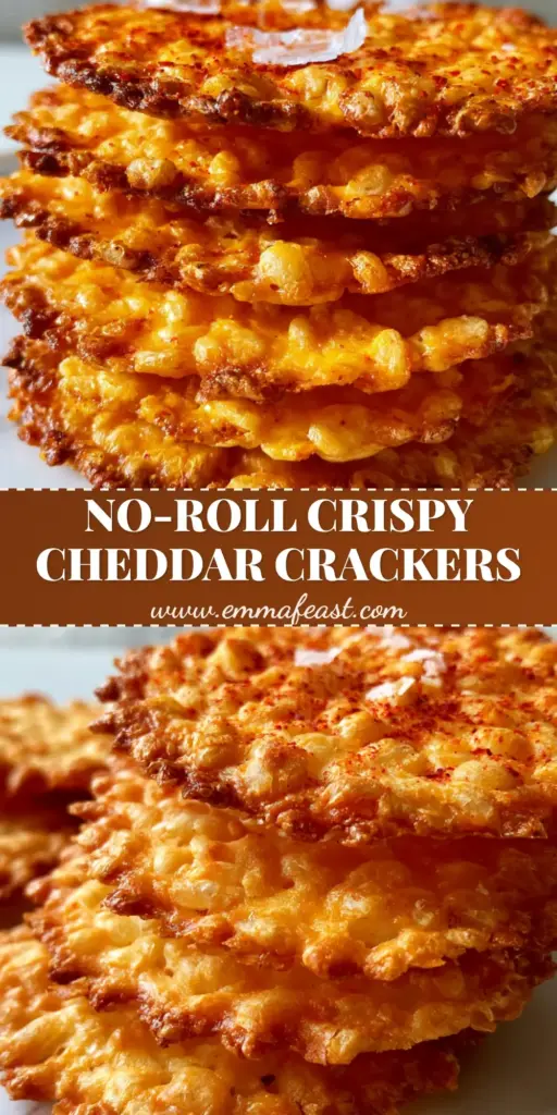 A stack of rustic Rice Krispie Cheddar Crackers on marble, showing the golden-orange color and cratered cereal texture.