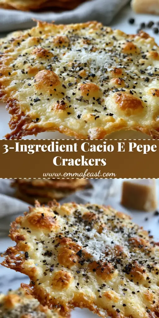 A pile of artisanal Cacio E Pepe Crackers with toasted Pecorino and cracked black pepper on a linen napkin. (Cacio E Pepe Crackers)