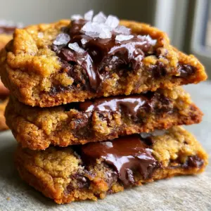 Close up photo of brown sugar chocolate chip cookies showing a broken open center with a fudgy moist texture.