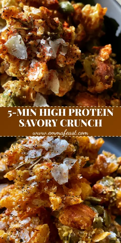 A close-up of smoked paprika and rosemary almond clusters piled in a charcoal bowl, demonstrating savory snack recipes.