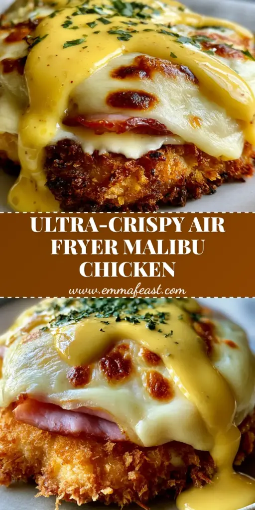 A perfect portion of crispy malibu chicken with golden panko, folded ham, and toasted Swiss cheese on an artisanal plate.