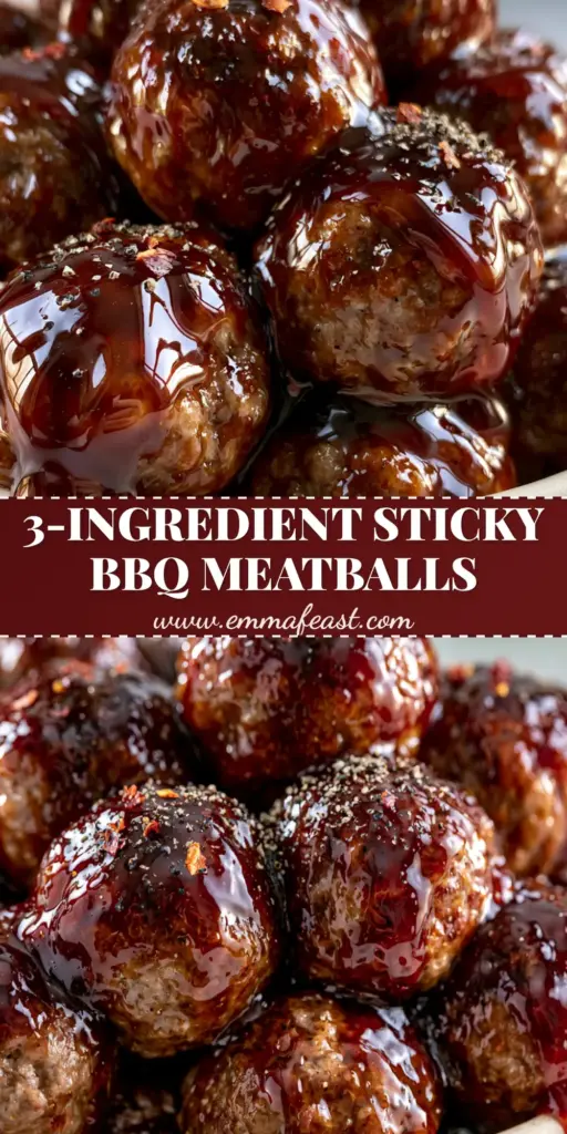 A towering heap of honey BBQ Crockpot meatballs in a matte cream ceramic bowl, dripping with thick mahogany glaze and topped with red pepper flakes.