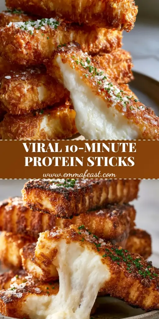 A stack of crispy Cottage Cheese Sticks with a golden parmesan crust, garnished with fresh chives and sea salt on a grey plate.