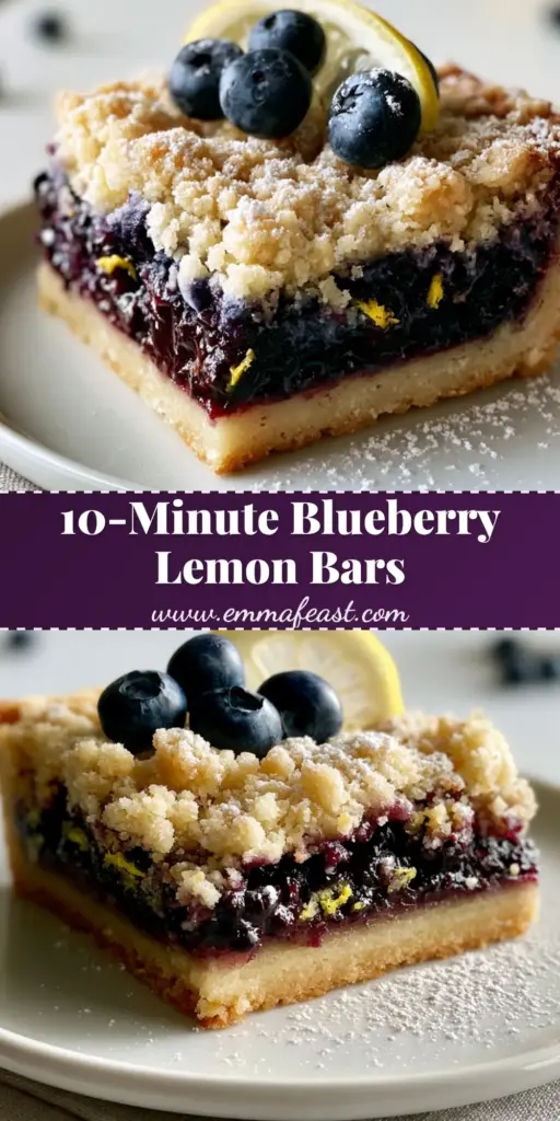 A thick-cut blueberry lemon pie bar with three distinct layers, topped with fresh blueberries and a translucent lemon slice on a white plate. (blueberry lemon pie bars)