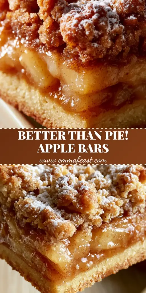 A thick-cut apple bar with distinct layers of shortbread, caramelized apples, and chunky streusel being lifted from a dish. (apple bars)
