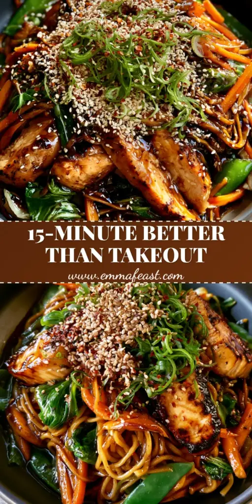 Chicken Lo Mein: The Ultimate Better-Than-Takeout Recipe with a High-Shine Glaze 4 A top-down macro view of Chicken Lo Mein in a black bowl, featuring glossy noodles, seared chicken breast, and vibrant julienned carrots.